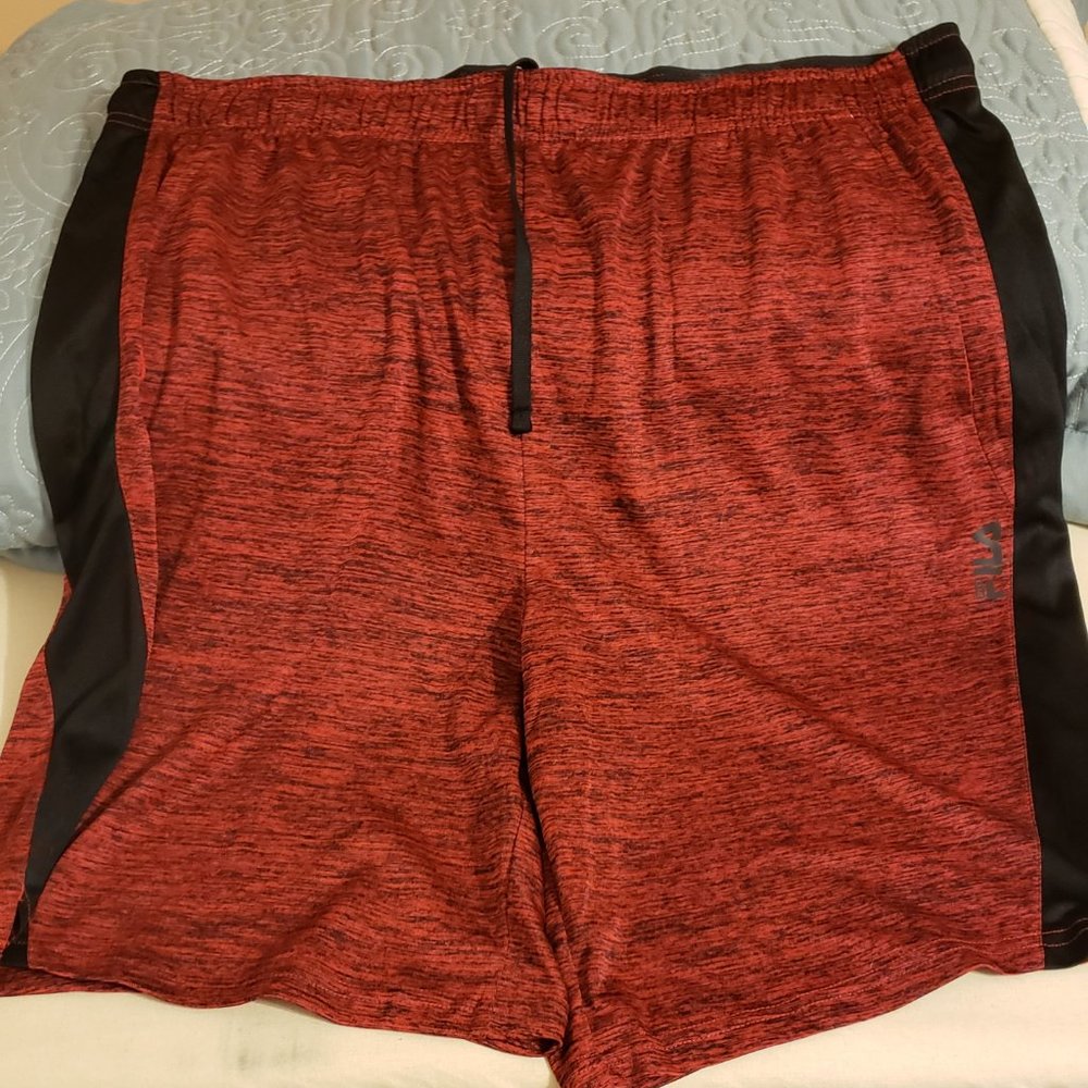 Fila and Champion XL polyester basketball shorts